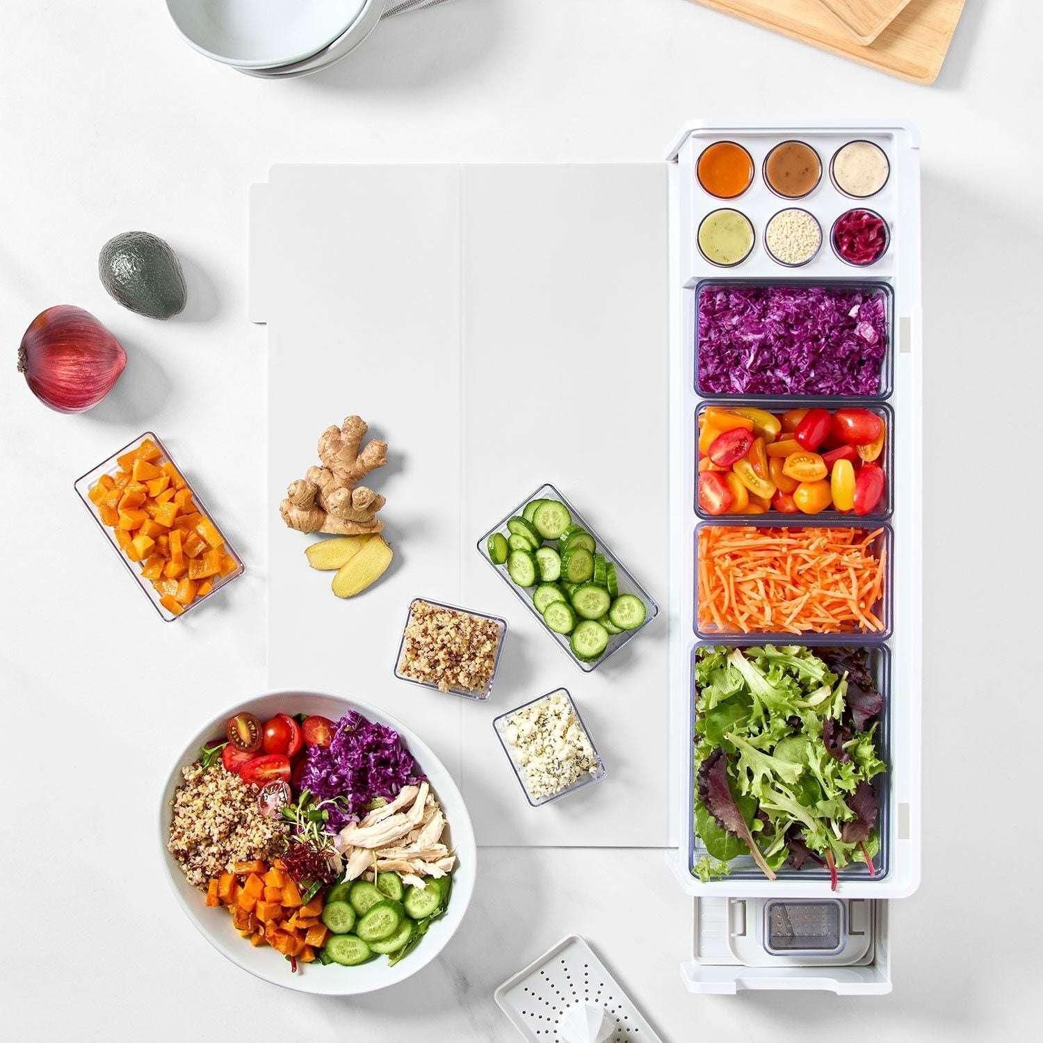 Dash Prepdeck, Includes 8 Prepping Tools, 14 Containers, and Cutting Board - Image 5