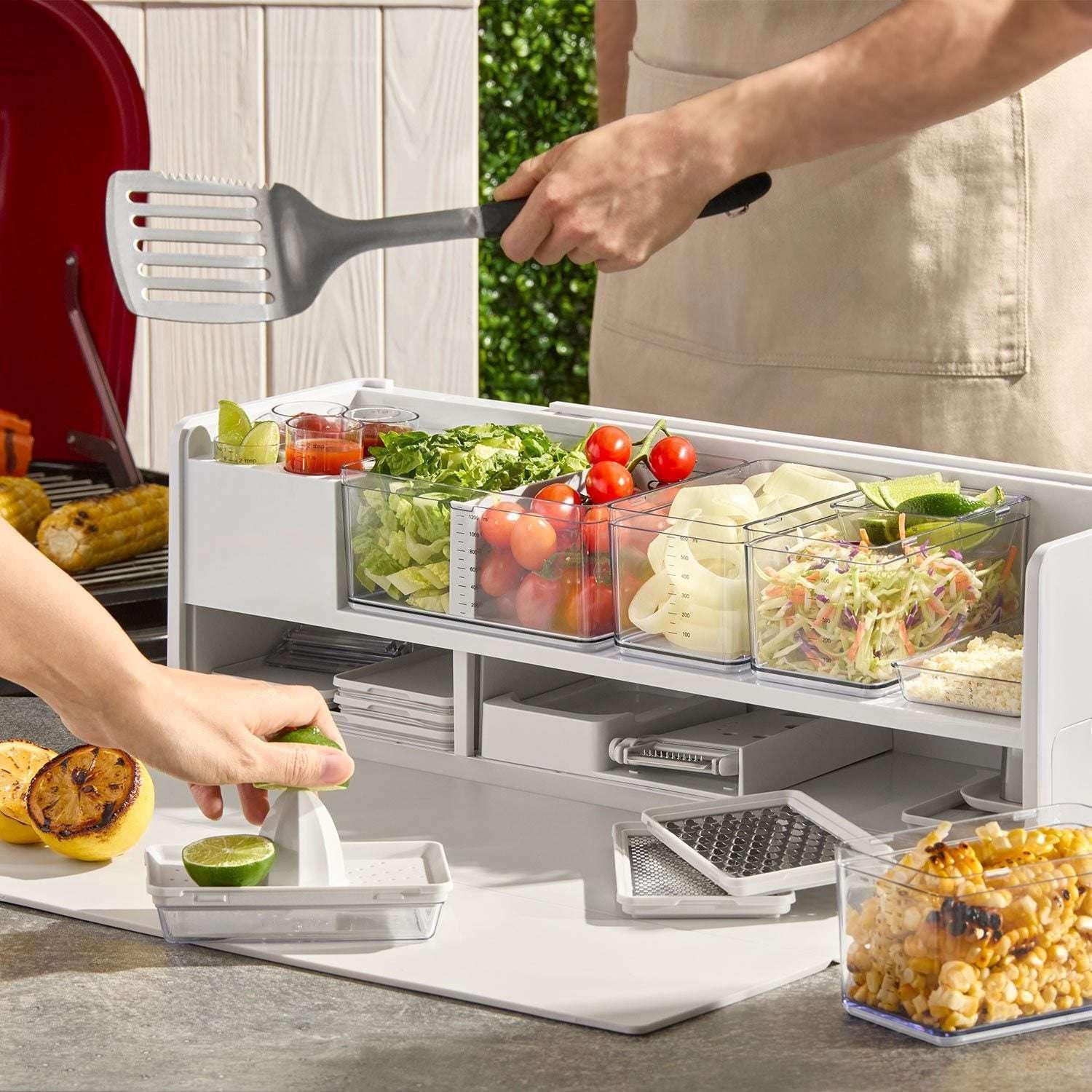 Dash Prepdeck, Includes 8 Prepping Tools, 14 Containers, and Cutting Board - Image 6