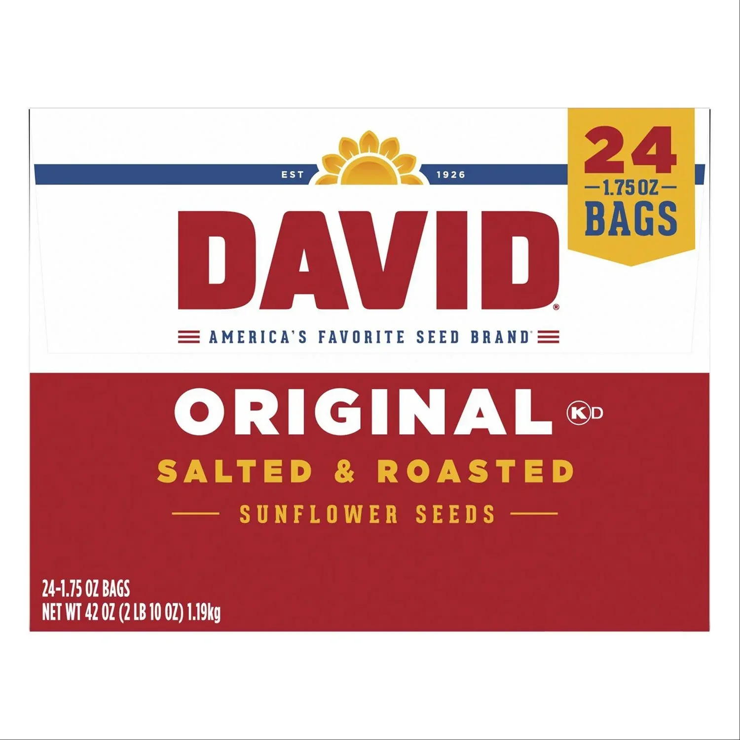 David Original Sunflower In-Shell Seeds, 1.75 oz, 24-count - Image 8
