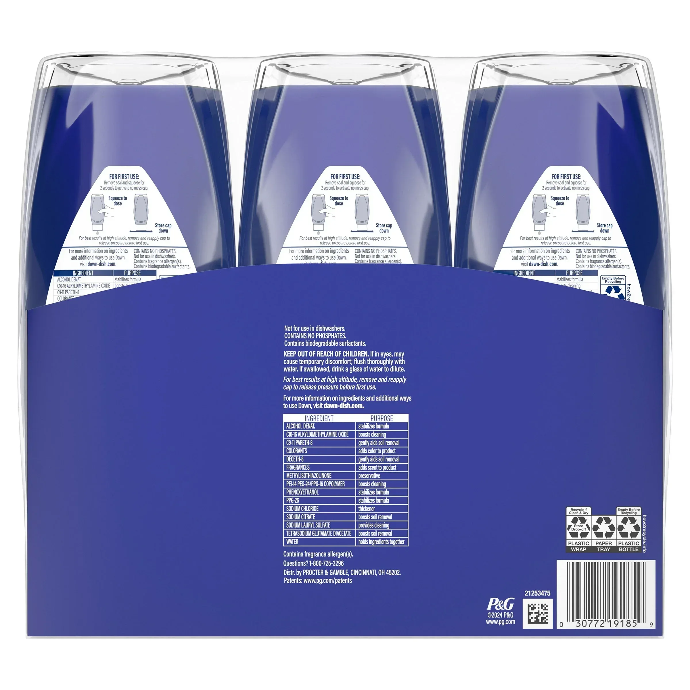 Dawn Platinum Dish Soap, Clean Lemon, 20.5 fl oz, 3-count - Image 6