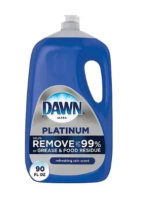 Dawn Platinum Refreshing Rain Scent Liquid Dish Soap, 90 oz. - Image 2