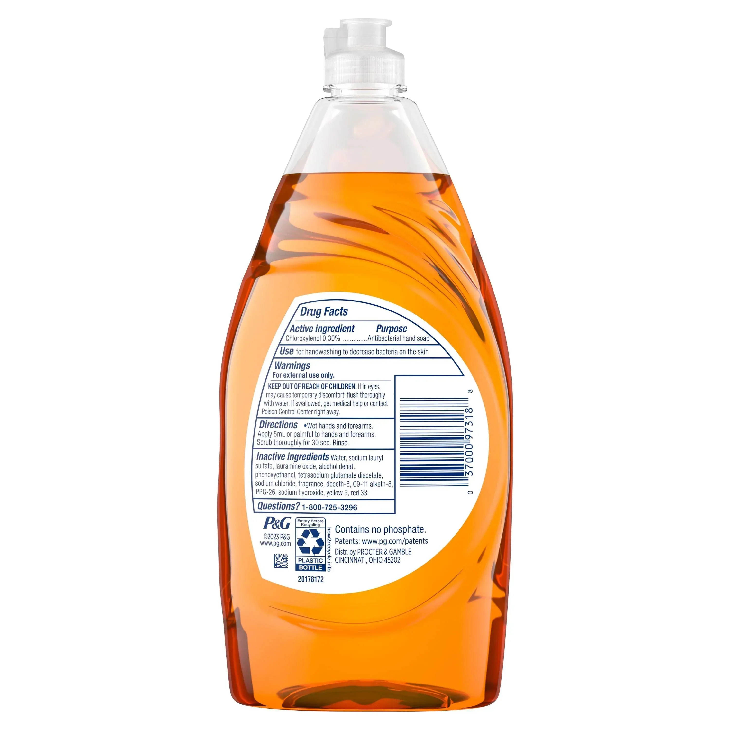 Dawn Ultra Antibacterial Hand Soap, Orange, 28 fl oz - Image 11
