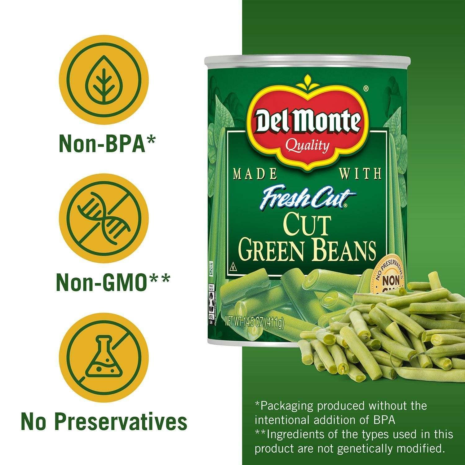 Del Monte Cut Green Beans, 14.5 oz., 8 pk. - Image 2