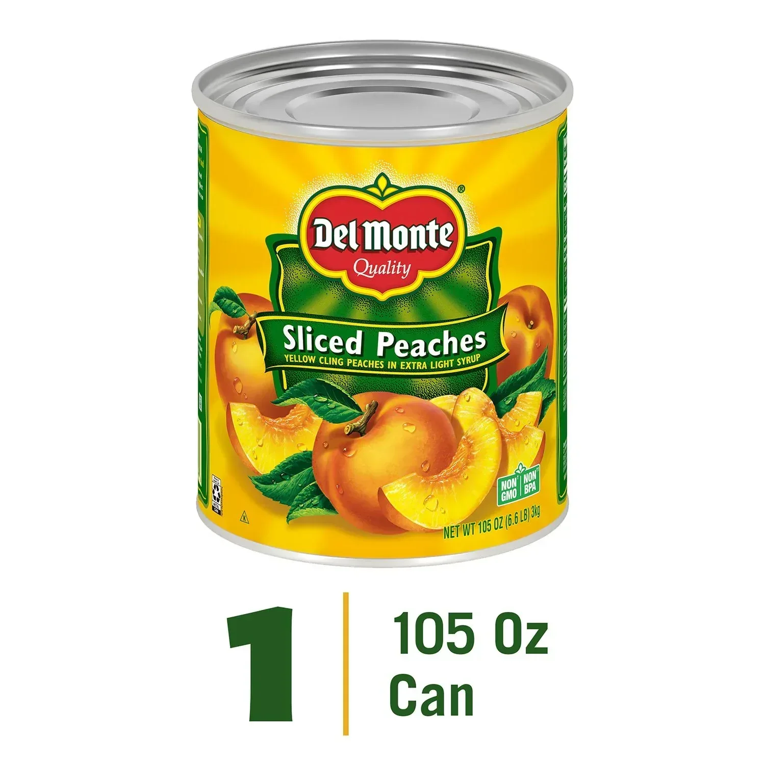 Del Monte Lite Sliced Peaches 105 oz. - Image 2