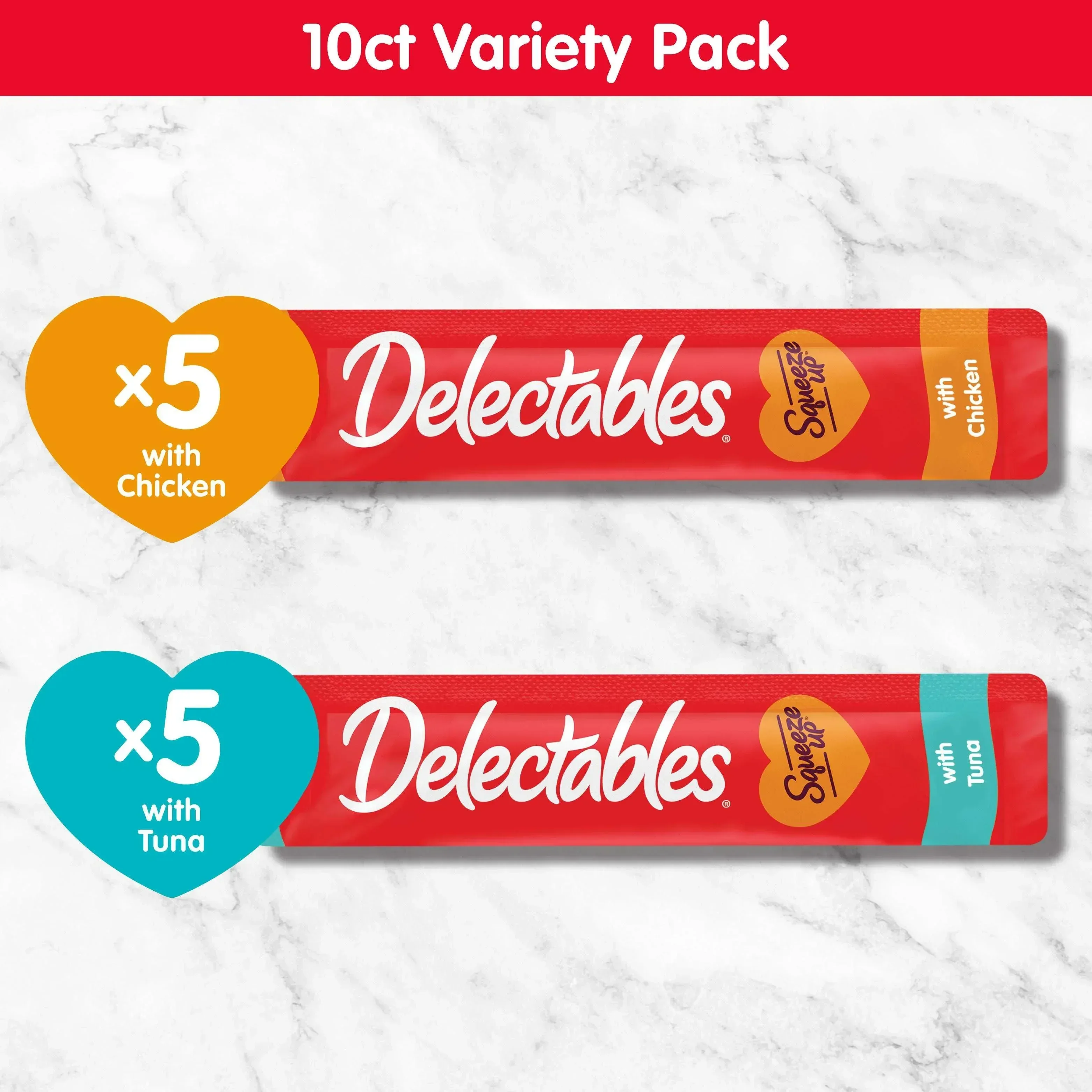 Delectables Squeeze Up Lickable Cat Treats, Chicken &amp; Tuna Variety Pack, 10 Count - Image 6