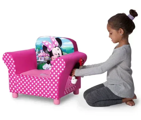 Delta Children Disney Minnie Mouse Upholstered Toddler Chair - Image 2