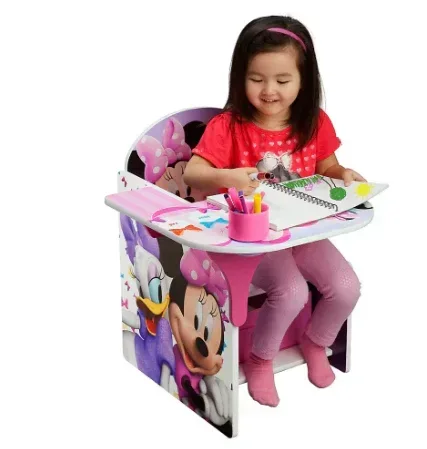 Delta Children Minnie Mouse Chair Desk with Storage Bin - Image 2