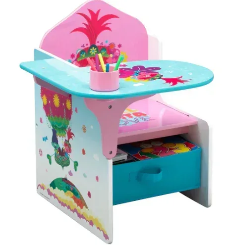 Delta Children Trolls World Tour Chair Desk with Storage Bin - Image 3