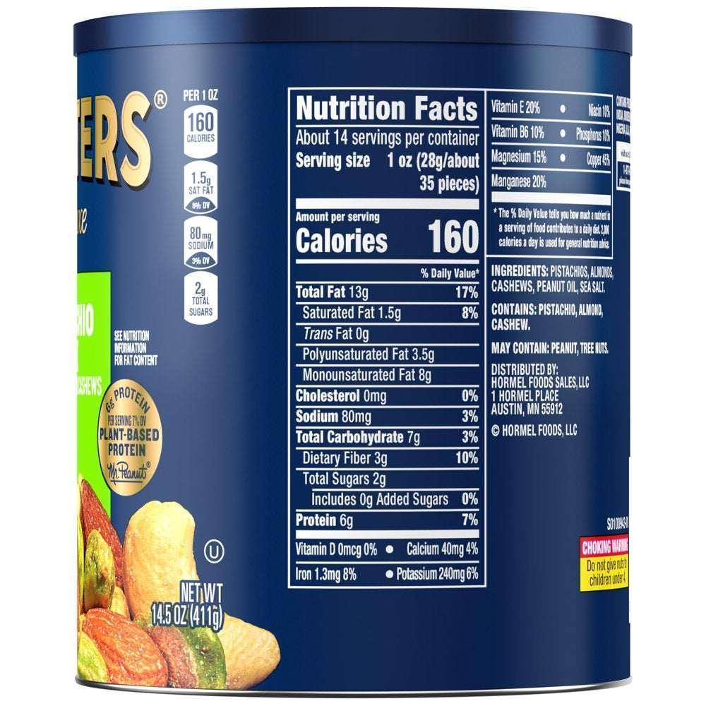 Deluxe Pistachio Mix, Party Snacks, Plant-Based Protein, 14.5 Oz Canister - Image 10