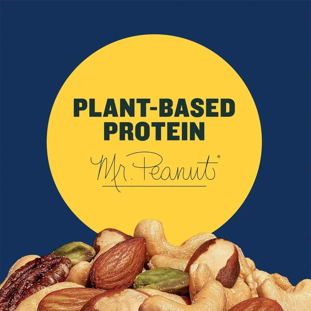 Deluxe Pistachio Mix, Party Snacks, Plant-Based Protein, 14.5 Oz Canister - Image 2