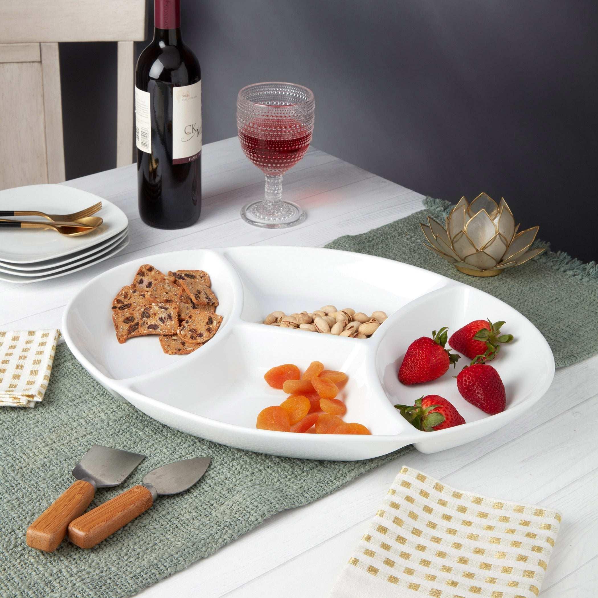 Denmark Stoneware 4-Section Serving Tray
