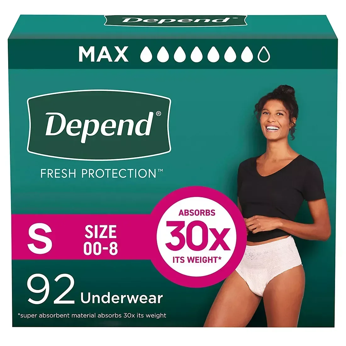 Depend Fresh Protection Adult Incontinence Underwear for Women, Extra-Large - Blush, 80 ct. - Image 8