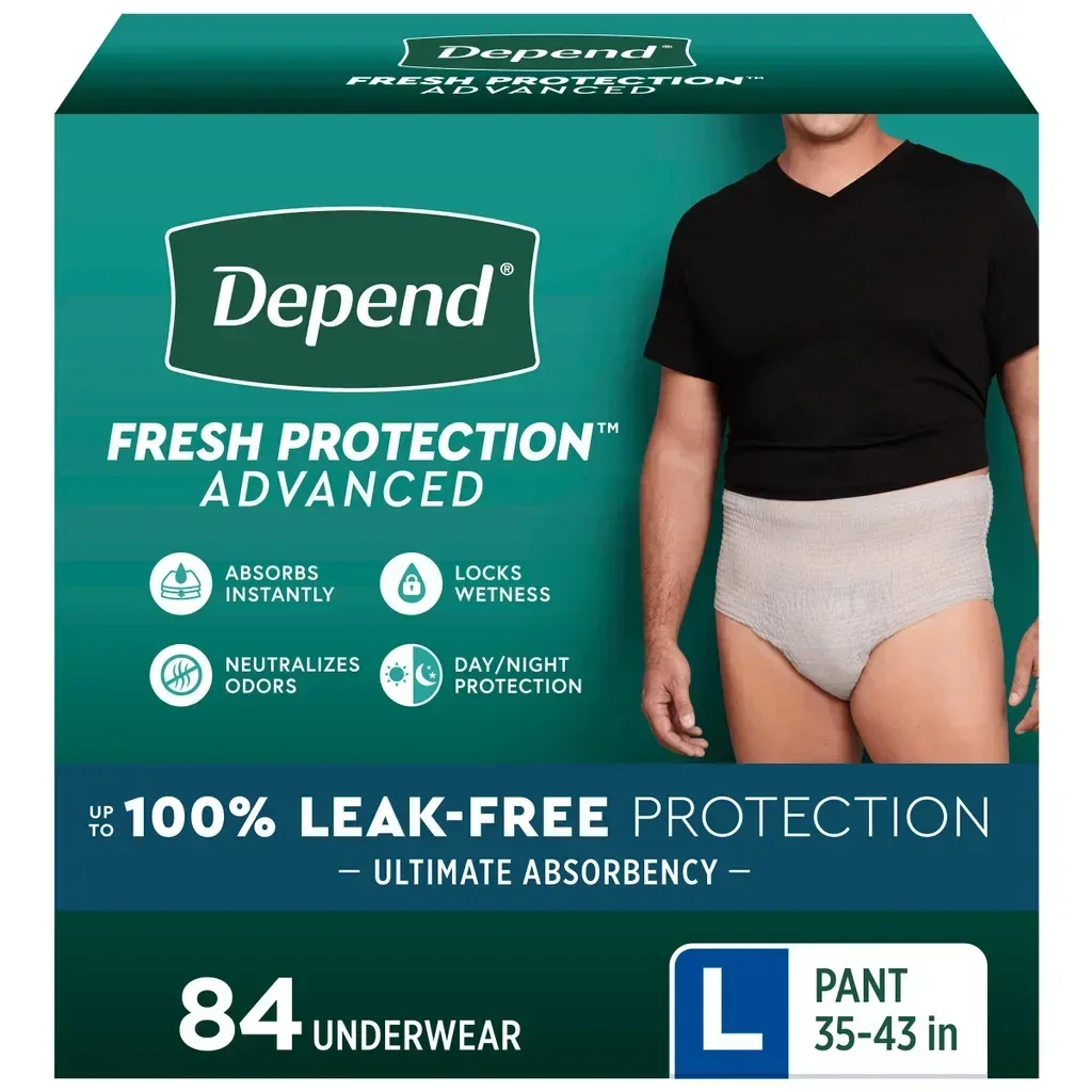 Depend Fresh Protection Advanced Incontinence Underwear for Men, Ultimate Absorbency, Disposable Protective Underwear - Image 9