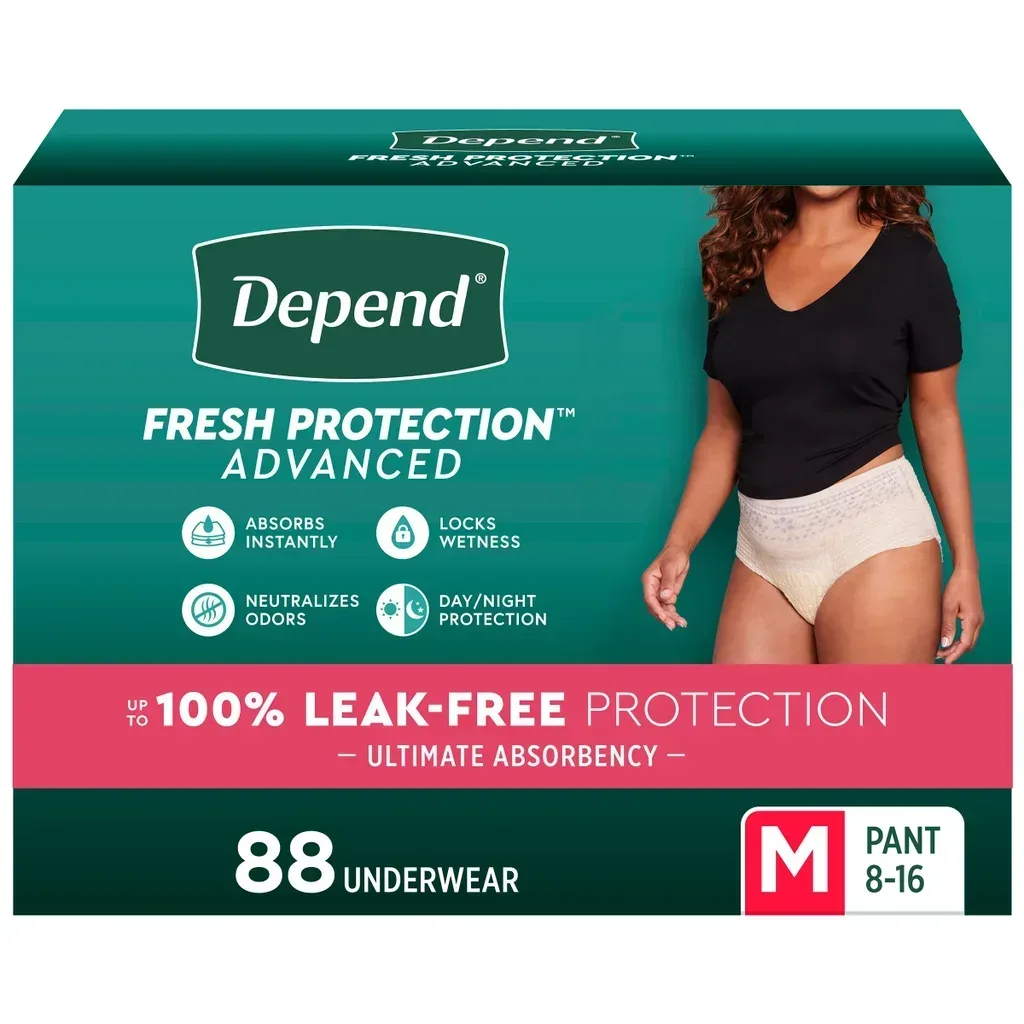 Depend Fresh Protection Advanced Incontinence Underwear for Women, Ultimate Absorbency - Image 9