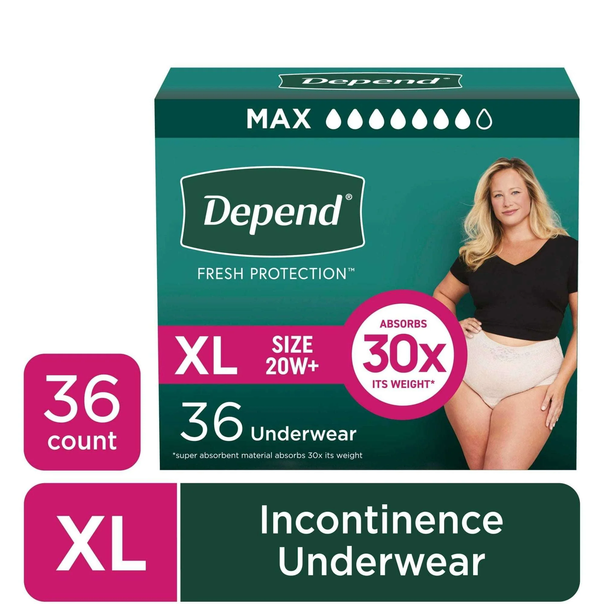 Depend Fresh Protection Incontinence Underwear for Women, Adult Diapers, XL, 26 Count - Image 11