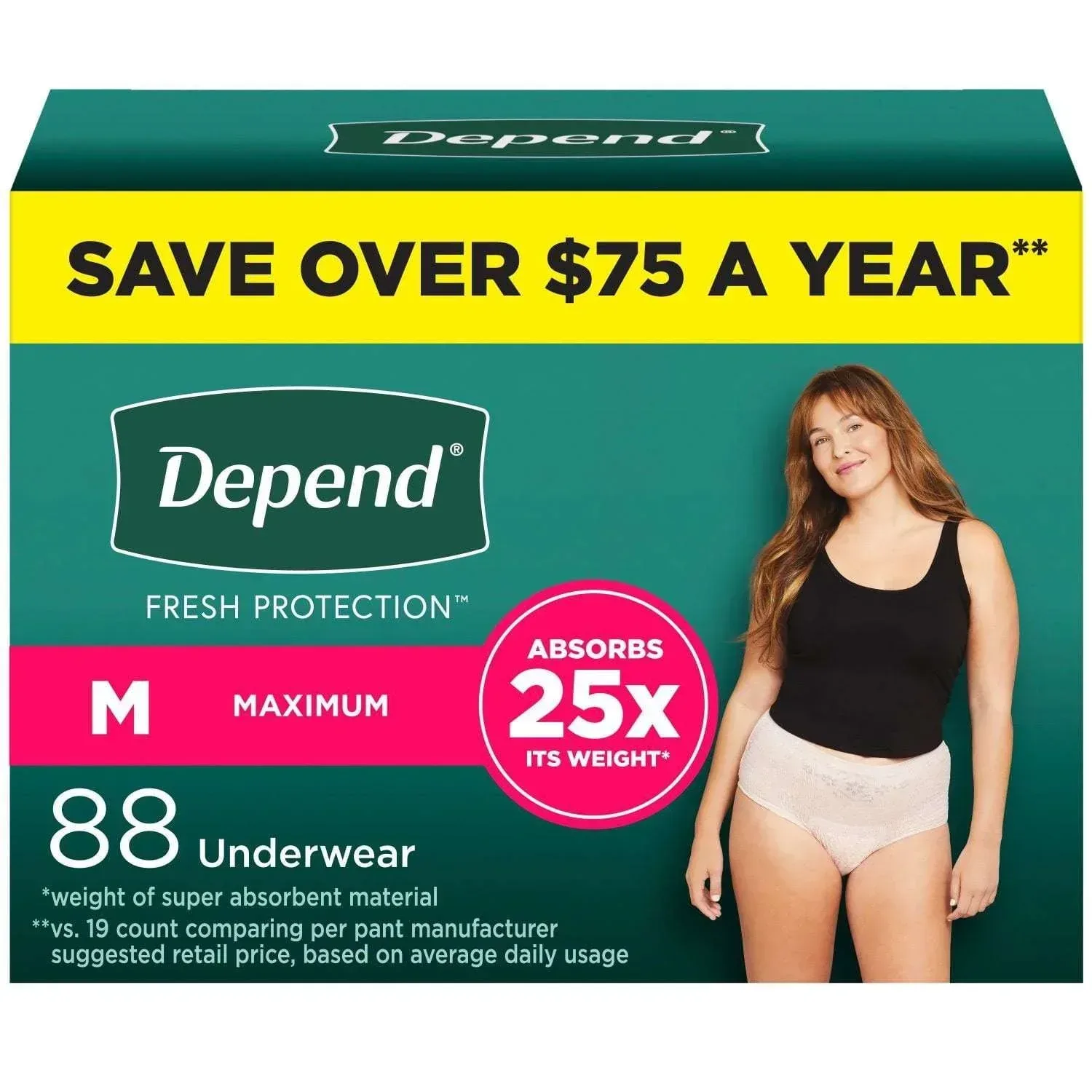 Depend Fresh Protection Incontinence Underwear for Women, Choose Your Size - Image 8