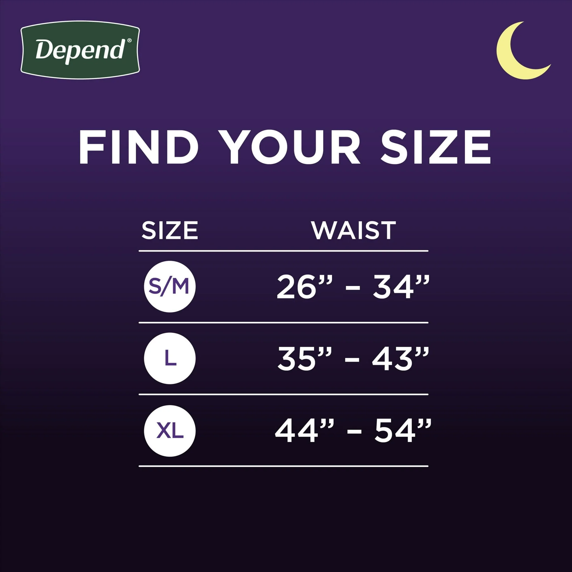 Depend Night Defense Incontinence Underwear for Men, Adult Diapers, XL, 20 Count - Image 2