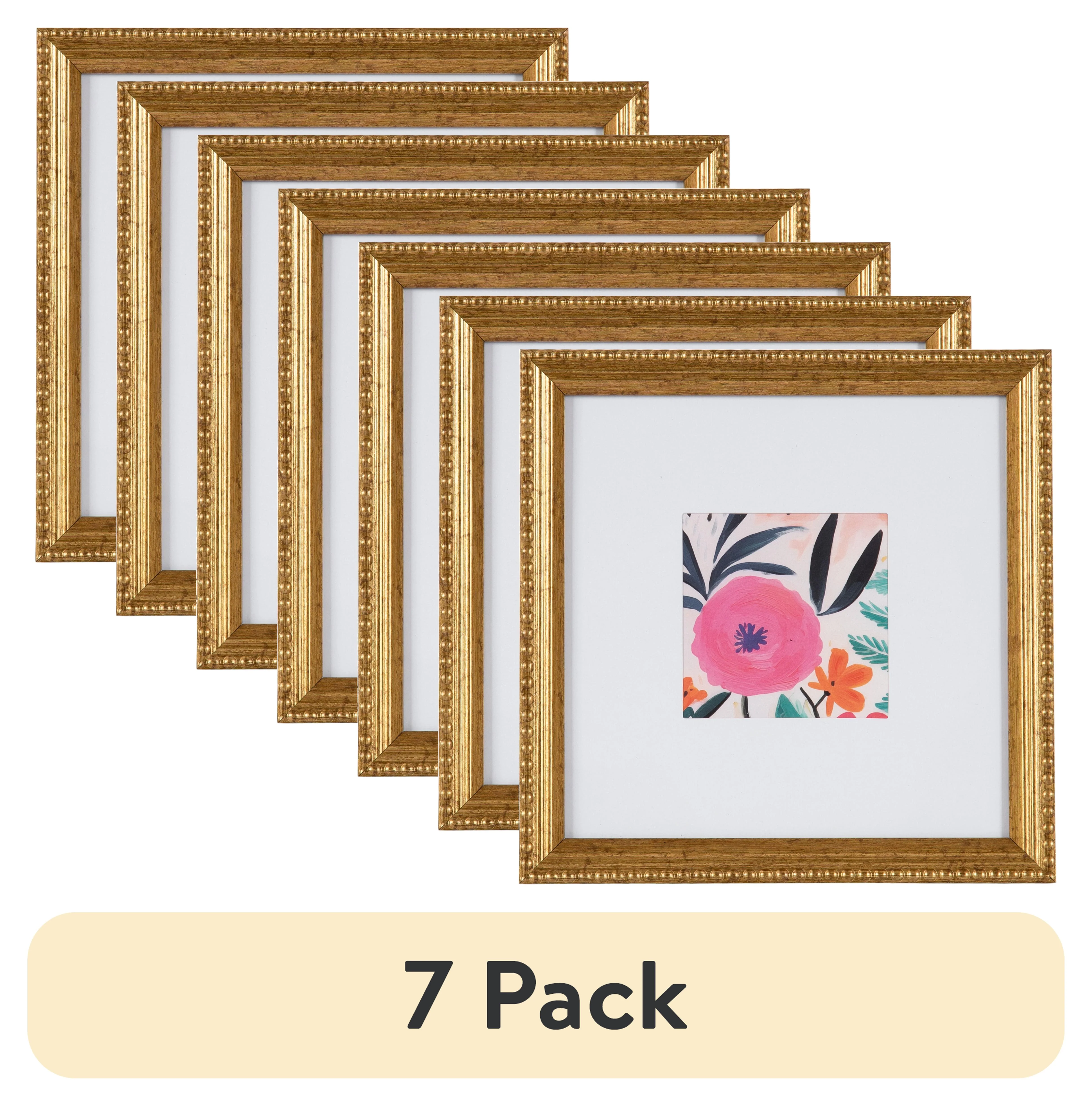 DesignOvation 5x7 Beaded Gold Decorative Tabletop Picture Frame - Image 10