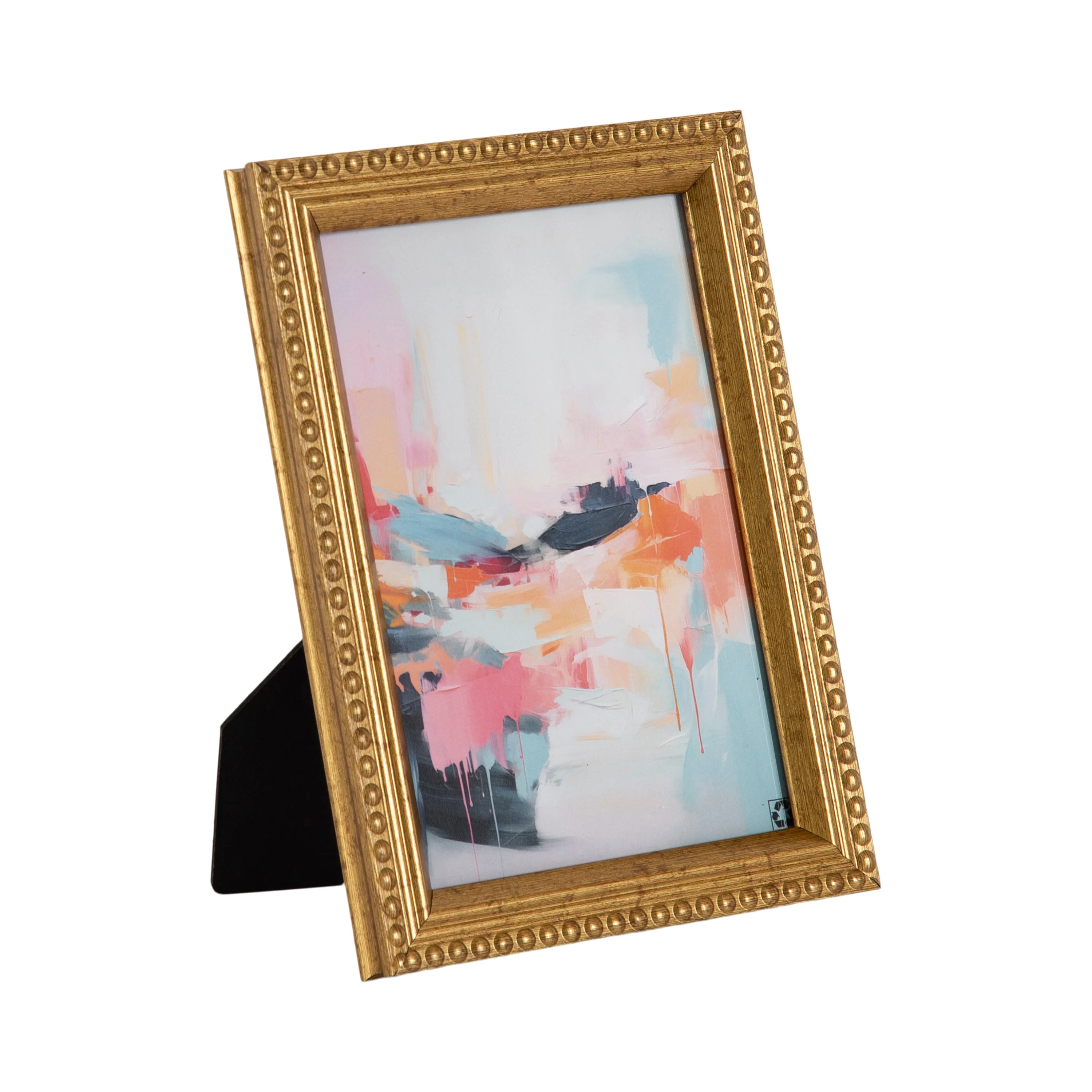 DesignOvation 5x7 Beaded Gold Decorative Tabletop Picture Frame - Image 2