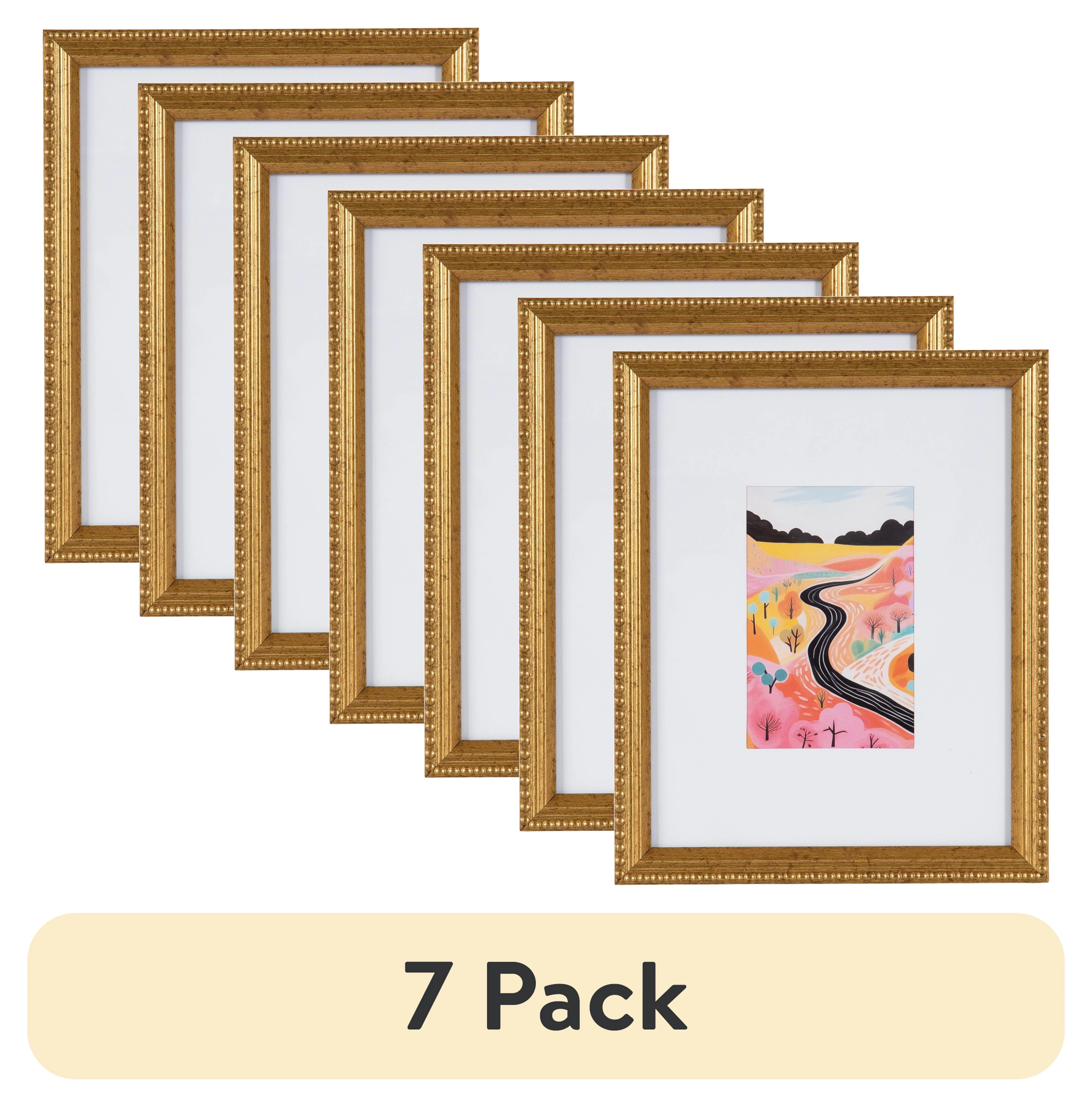 DesignOvation 5x7 Beaded Gold Decorative Tabletop Picture Frame - Image 8