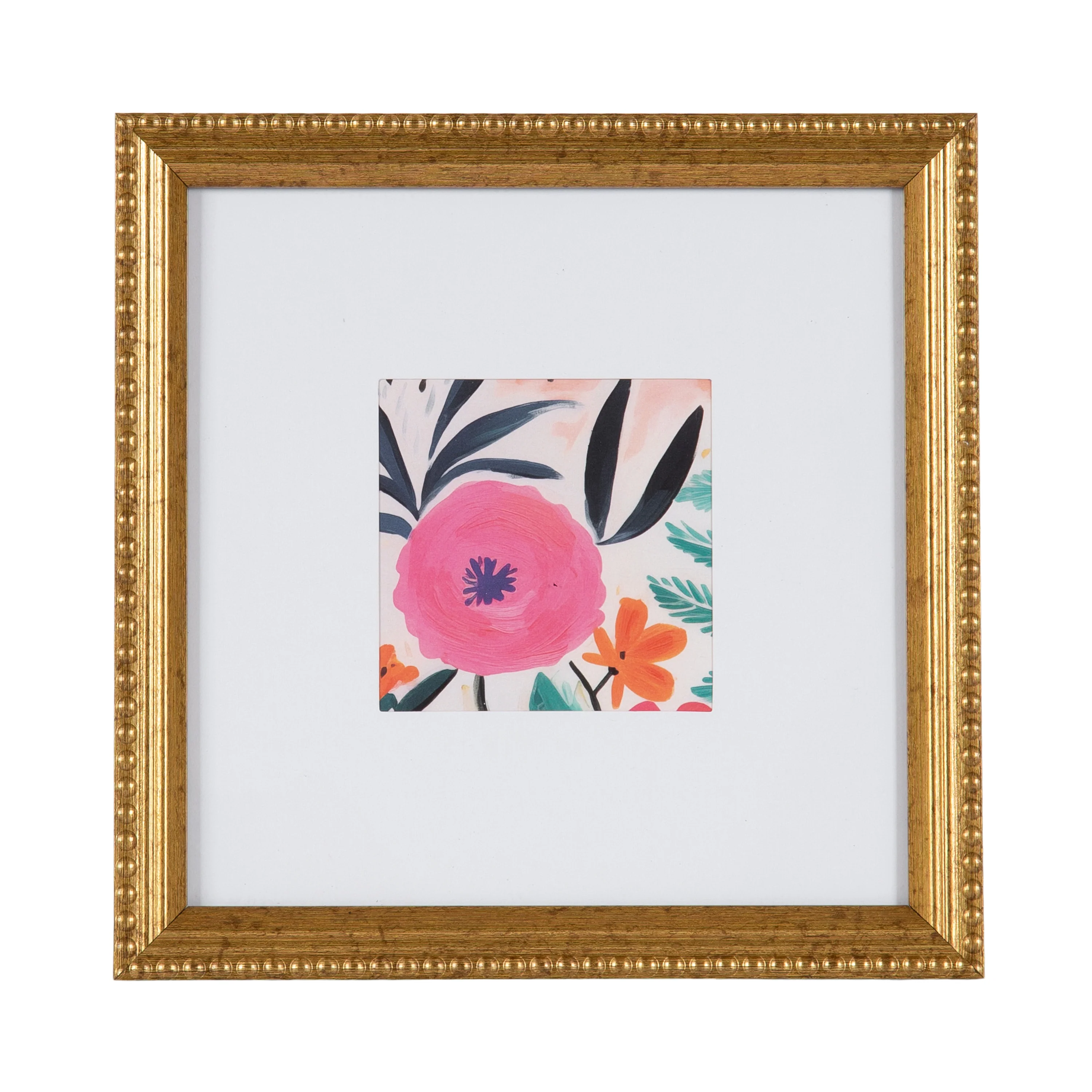 DesignOvation 5x7 Beaded Gold Decorative Tabletop Picture Frame - Image 9