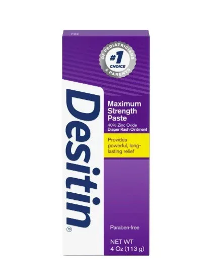 Desitin Maximum Strength Baby Diaper Rash Cream, Butt Paste with Zinc Oxide, 4 oz - Image 2