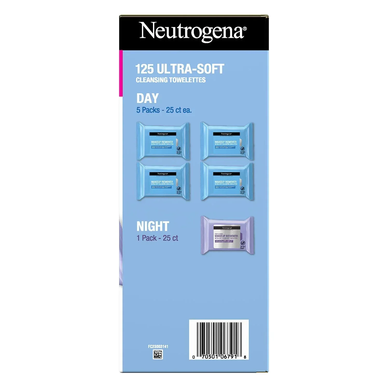 Neutrogena Makeup Remover & Night Calming Cleansing Towelettes, 25 ct., 5 pk. - Image 4