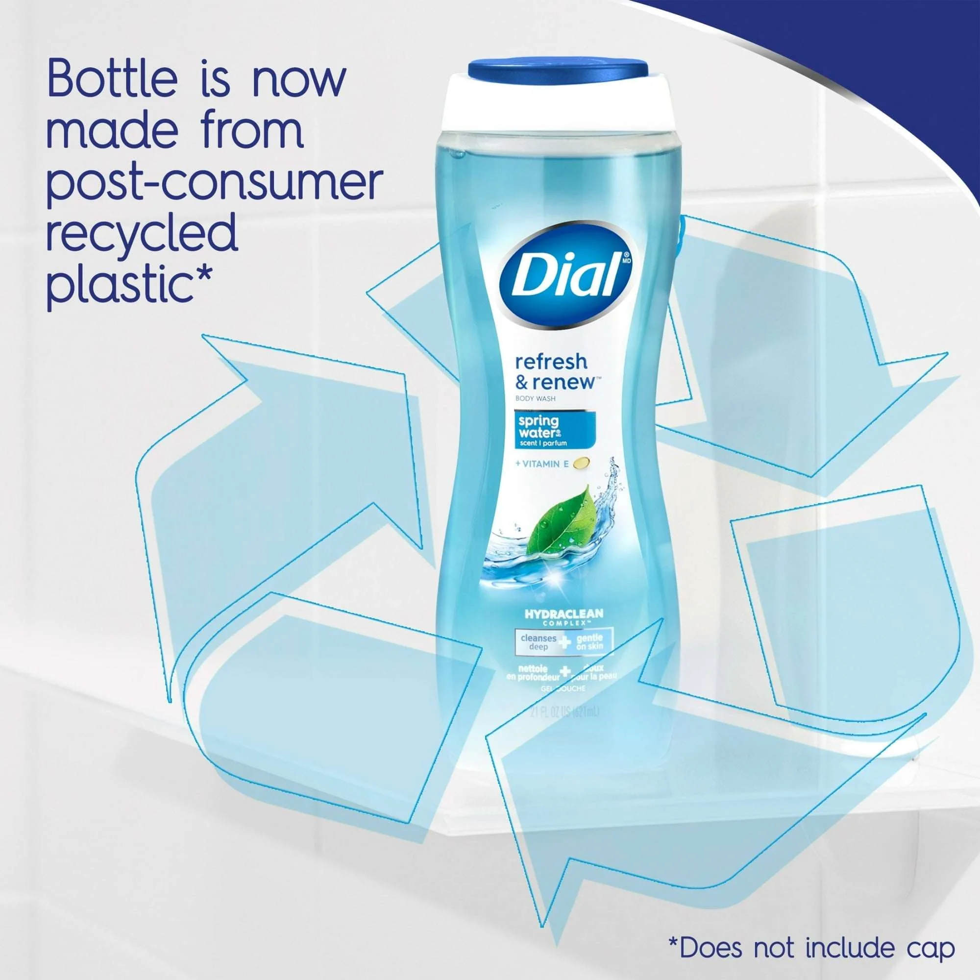 Dial Spring Water Body Wash, Refresh & Renew, Gentle on All Skin Types, 16 fl oz - Image 4
