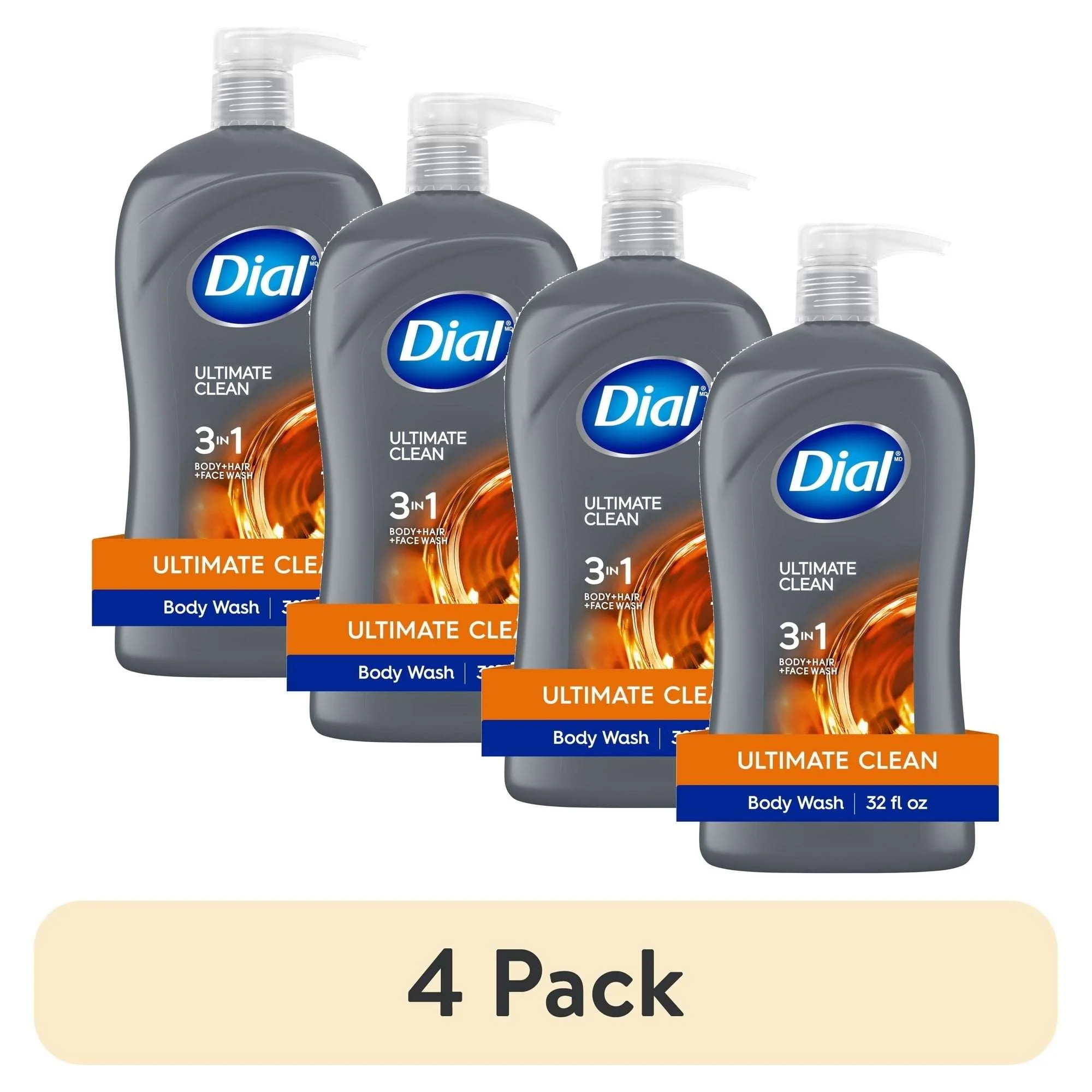 Dial Ultimate Clean 3-in-1 Men's Body Wash for Body, Hair & Face, Amber Wood Scent, 32 oz - Image 12