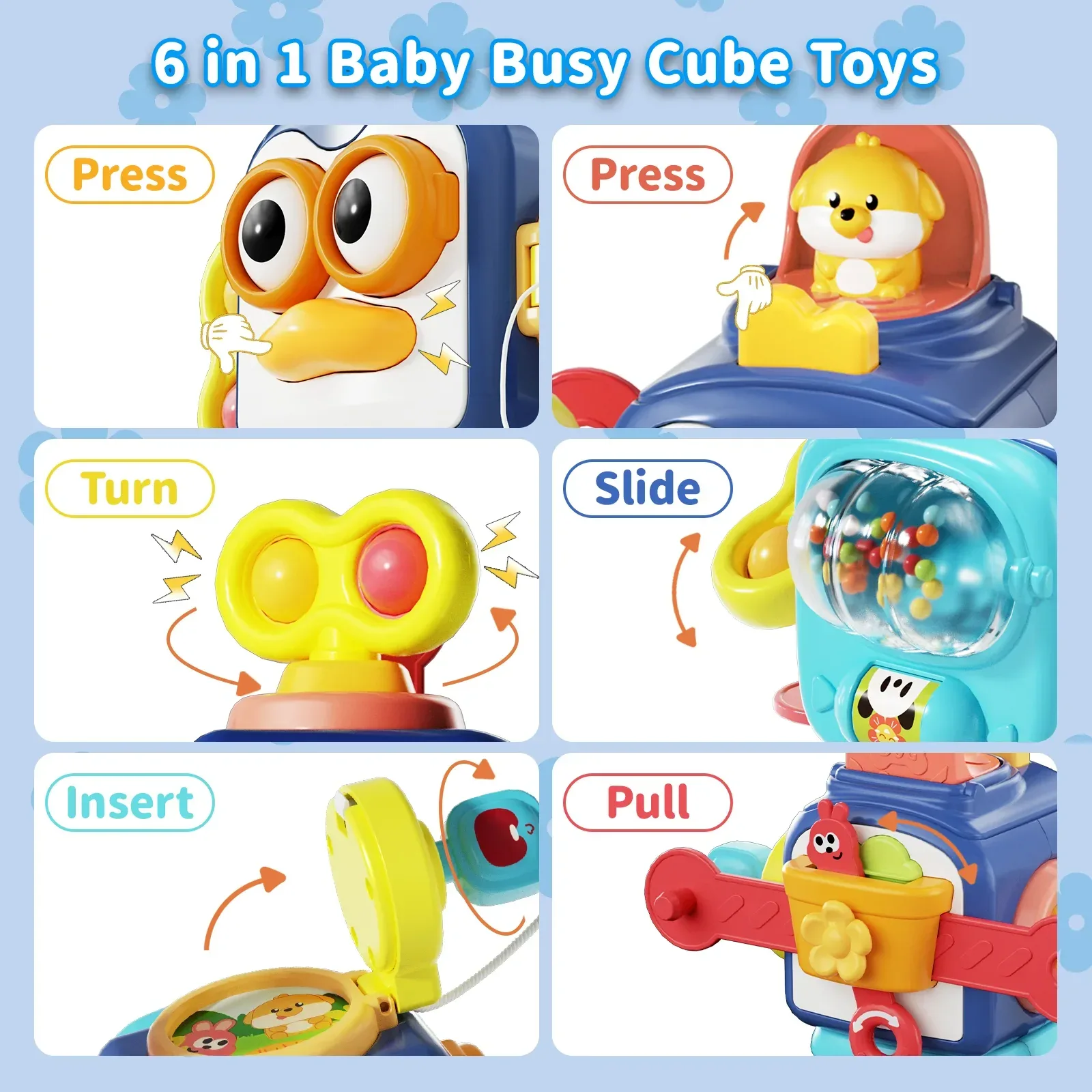 Dimoarch 4 in 1 Baby Toys 6-12 Months Boys Girls, Montessori Babies Toy, Infant Toys Suitable for 3-6-9-12 Months Old Baby Boys and Girls Toy Bundles Gift - Image 11