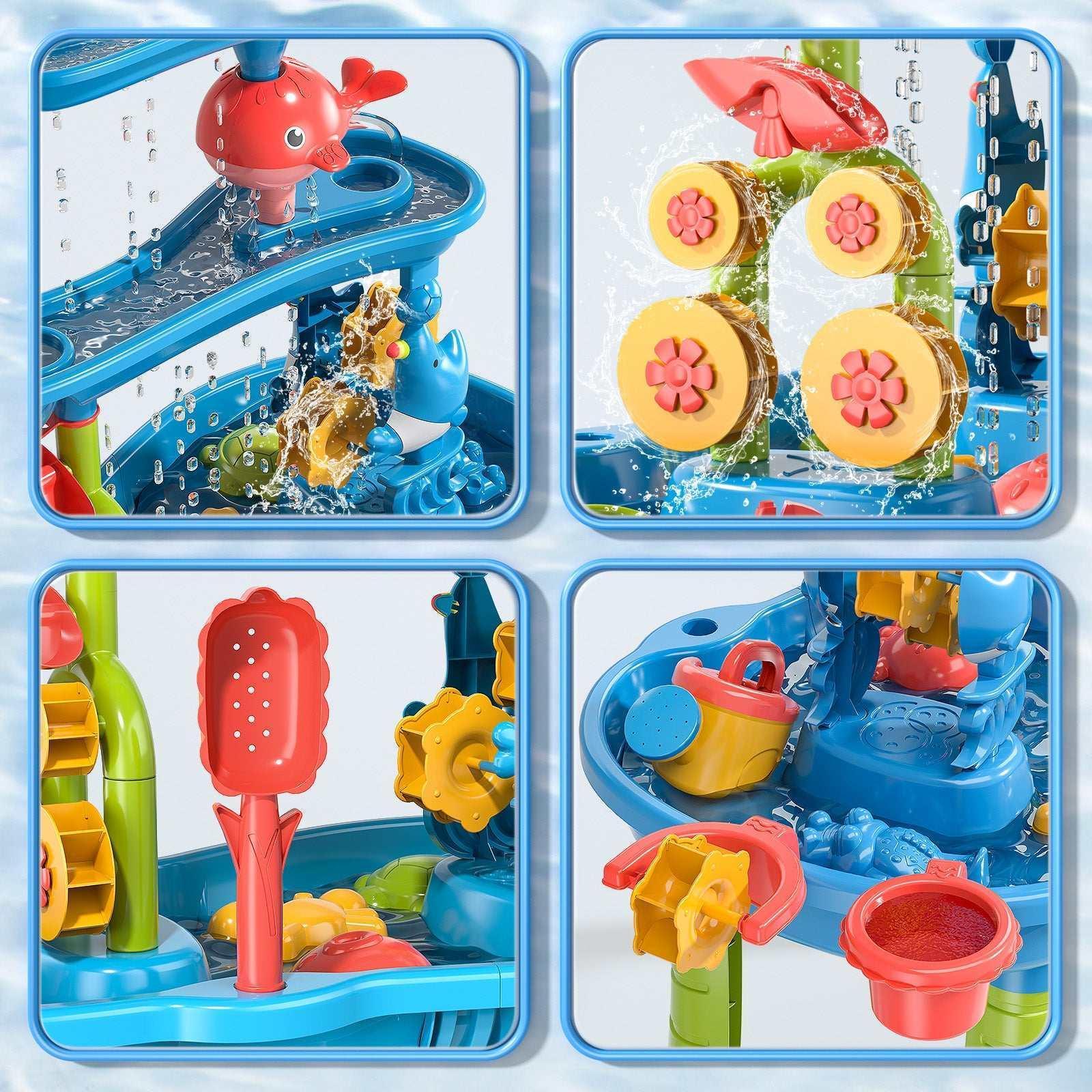 Dinosaur Planet Kids Sand Water Table for Toddlers, 3-Tier Sand and Water Play Table Toys for Toddlers Kids, Activity Sensory Tables Outside Beach Toys for Toddler Boys Girls Age 1-3 3-5Gift - Image 4