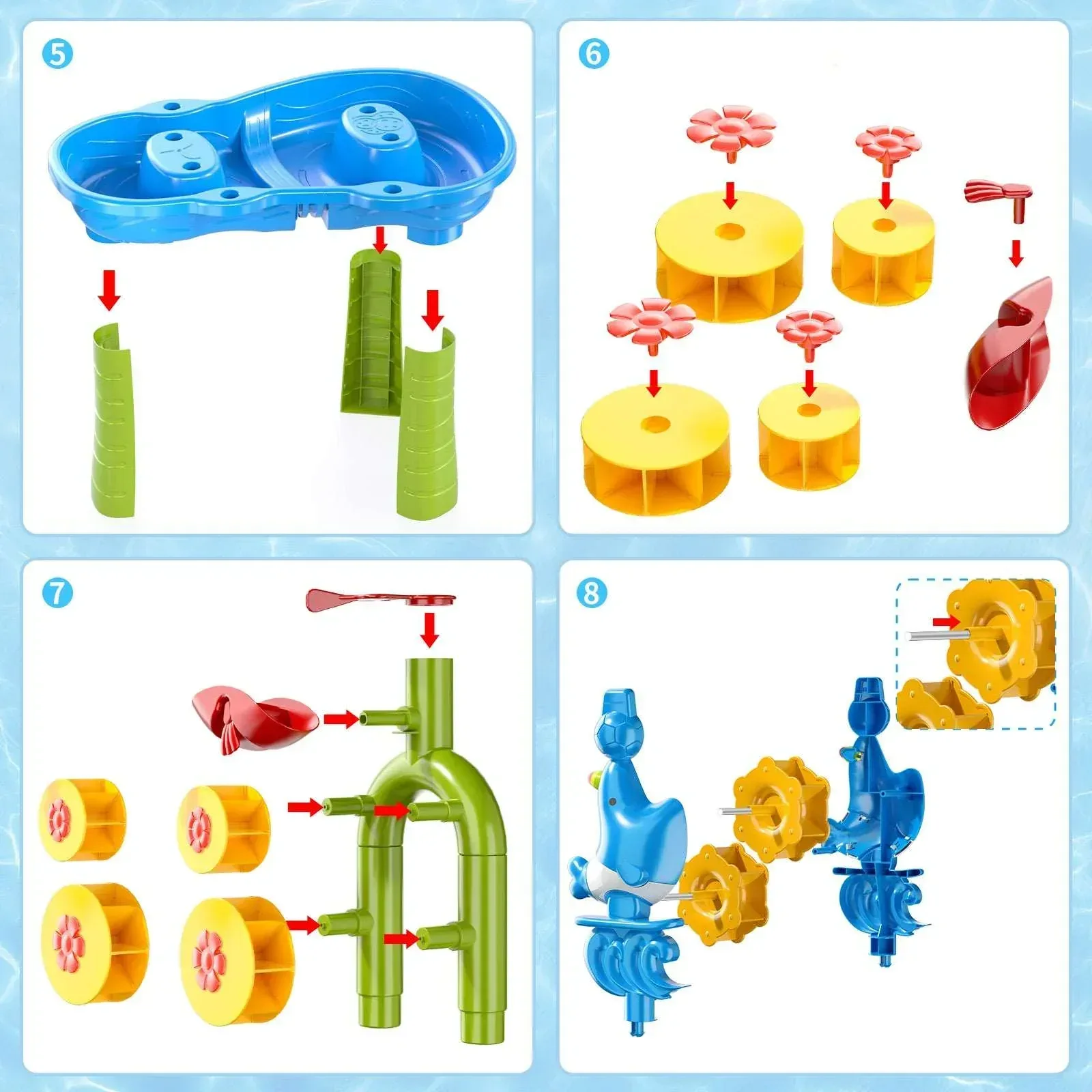 Dinosaur Planet Kids Sand Water Table for Toddlers, 3-Tier Sand and Water Play Table Toys for Toddlers Kids, Activity Sensory Tables Outside Beach Toys for Toddler Boys Girls Age 1-3 3-5Gift - Image 5