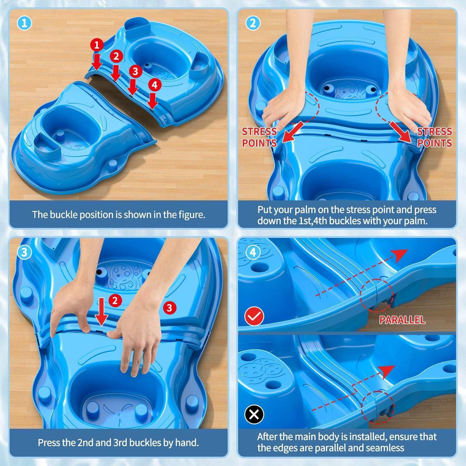 Dinosaur Planet Kids Sand Water Table for Toddlers, 3-Tier Sand and Water Play Table Toys for Toddlers Kids, Activity Sensory Tables Outside Beach Toys for Toddler Boys Girls Age 1-3 3-5Gift - Image 6
