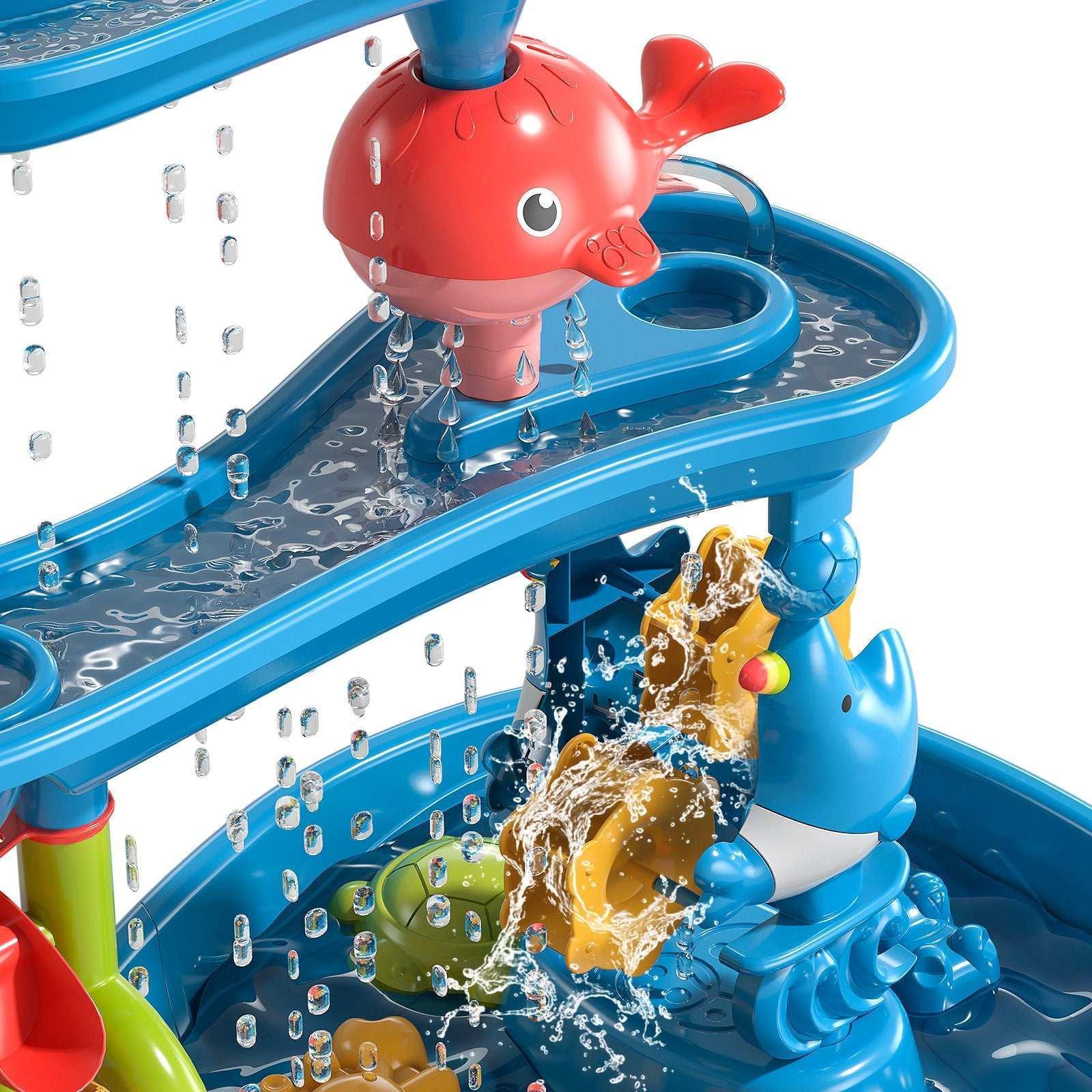 Dinosaur Planet Kids Sand Water Table for Toddlers, 3-Tier Sand and Water Play Table Toys for Toddlers Kids, Activity Sensory Tables Outside Beach Toys for Toddler Boys Girls Age 1-3 3-5Gift - Image 9
