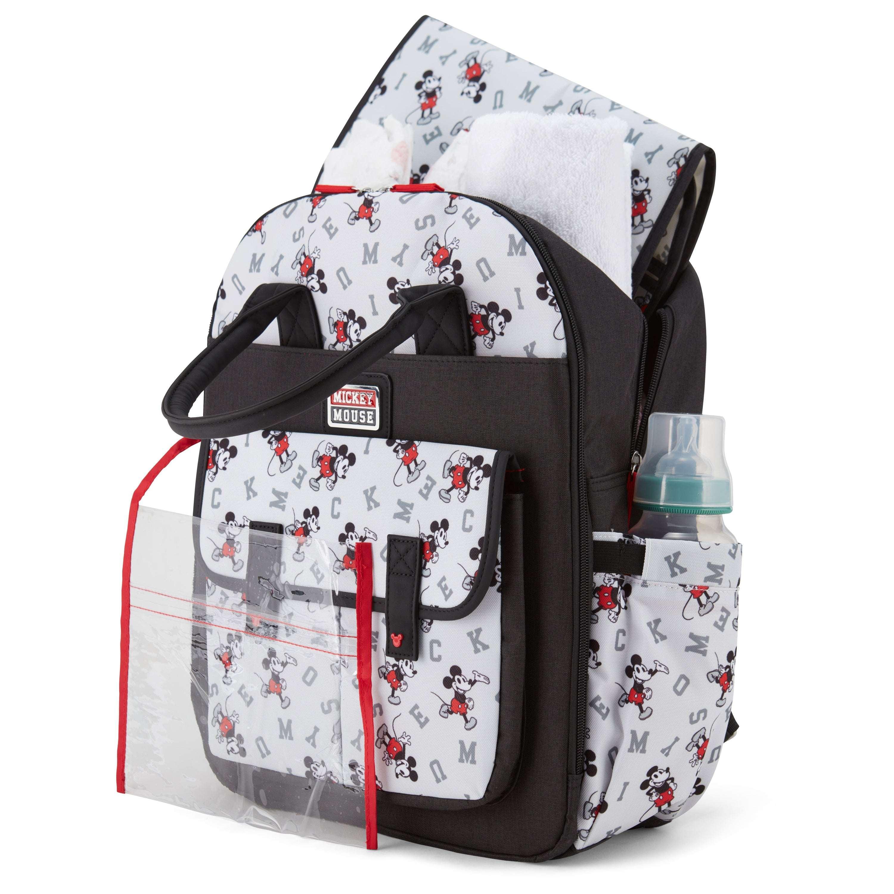 Disney Baby Diaper Bag, Black and Red Mickey, 16 Inch - Image 7