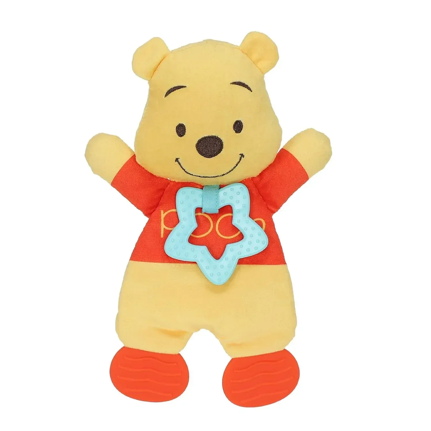Disney Baby Winnie The Pooh Sensory Blanky with Crinkle and Teether Feet for Infant Baby Boys and Girls - Image 2