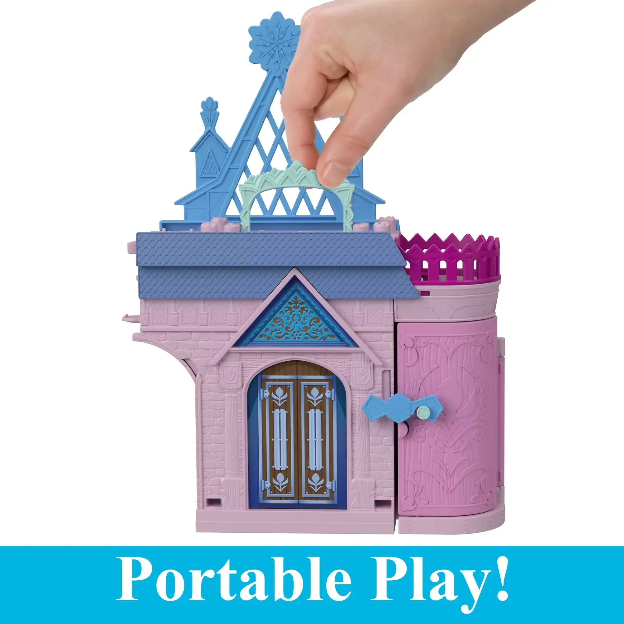 Disney Frozen Storytime Stackers Playset, Anna’s Arendelle Castle Dollhouse with Small Doll - Image 3