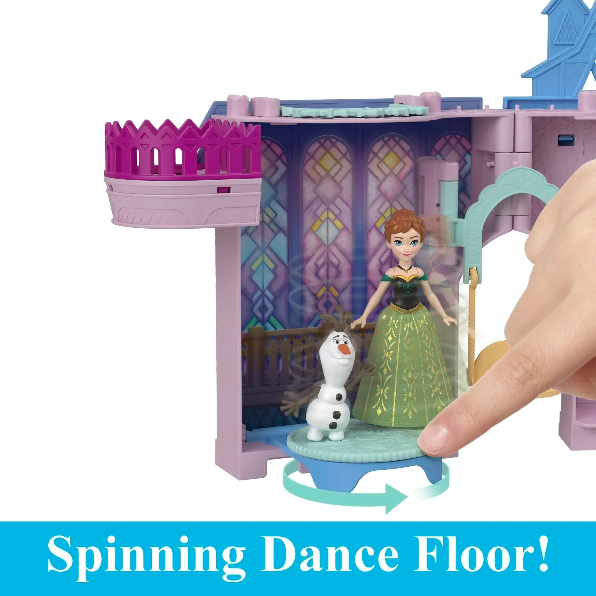 Disney Frozen Storytime Stackers Playset, Anna’s Arendelle Castle Dollhouse with Small Doll - Image 4