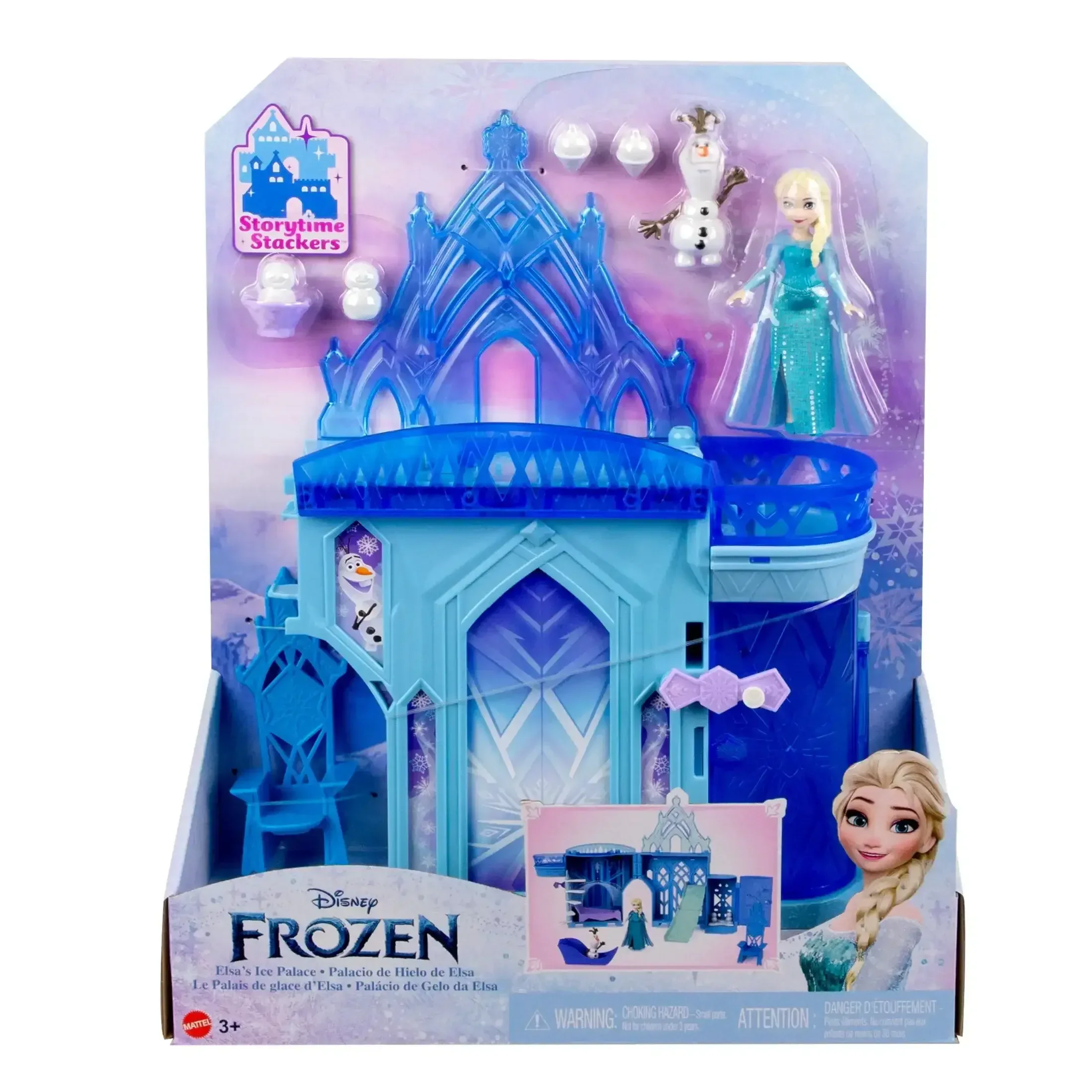 Disney Frozen Storytime Stackers Princess Elsa's Ice Palace, Doll House Playset with Small Doll - Image 6