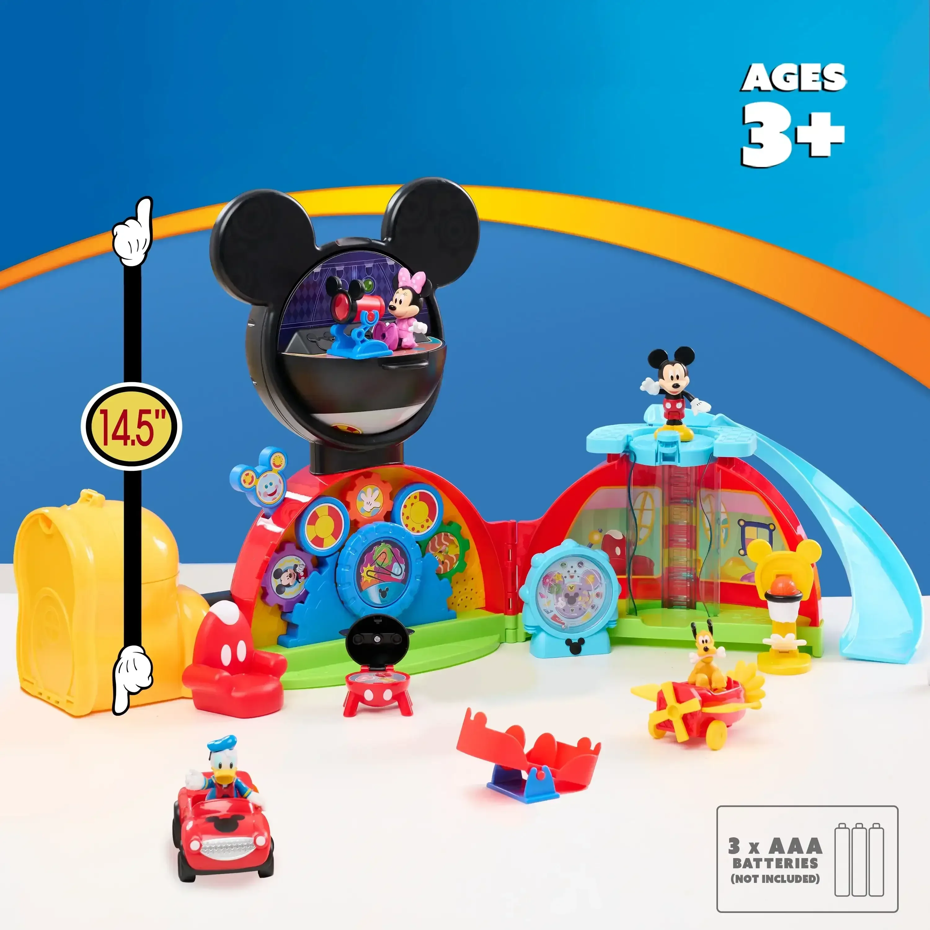 Disney Jr. Mickey Mouse 28-inch Clubhouse Deluxe Playset, 16-pieces, Kids Ages 3 and up - Image 7