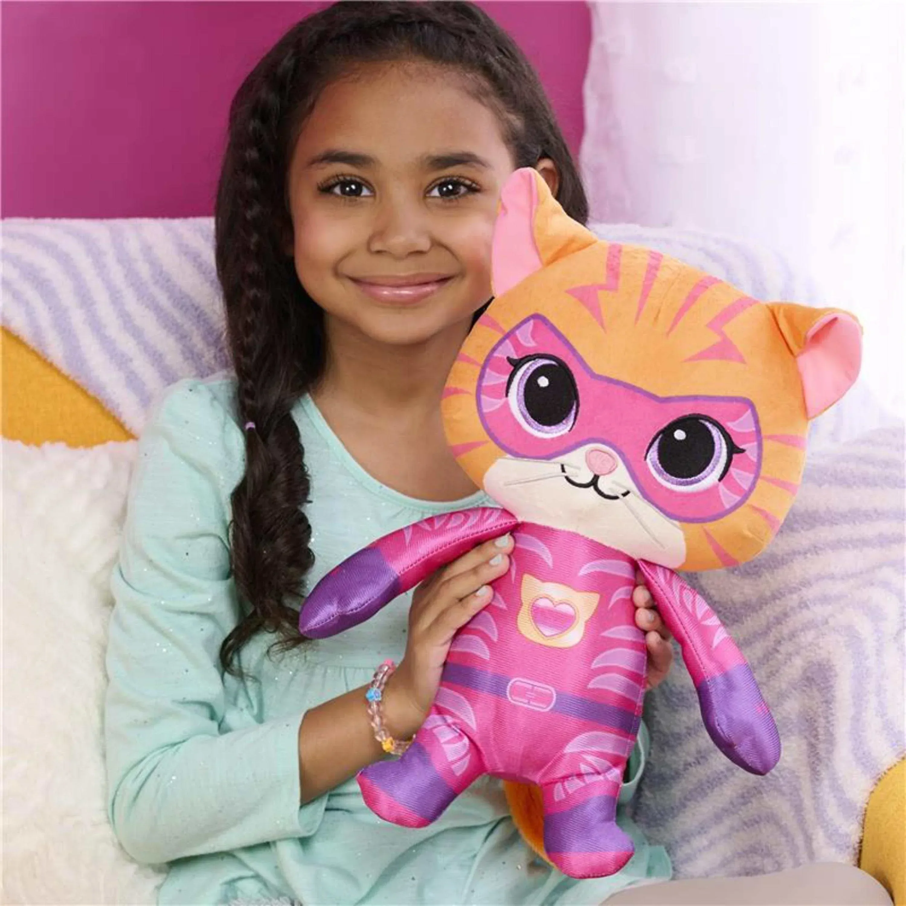 Disney Jr. SuperKitties 15-inch Large Plush Ginny Stuffed Animal, Toy for Kids Ages 2 and up - Image 3