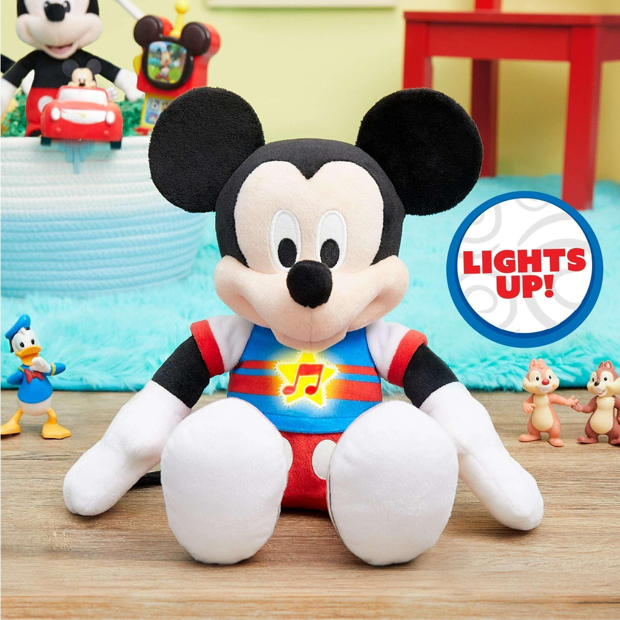 Disney Junior Mickey Mouse Funhouse Singing Fun Mickey Mouse 13 Inch Lights and Sounds Feature Plushie, Sings The Wiggle Giggle Song Baby and Toddler Toys - Image 3