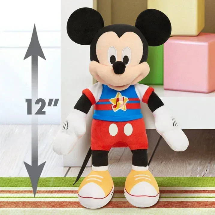 Disney Junior Mickey Mouse Funhouse Singing Fun Mickey Mouse 13 Inch Lights and Sounds Feature Plushie, Sings The Wiggle Giggle Song Baby and Toddler Toys - Image 5
