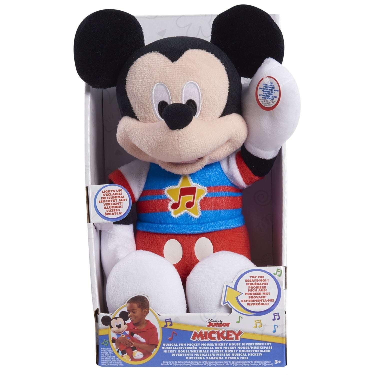 Disney Junior Mickey Mouse Funhouse Singing Fun Mickey Mouse 13 Inch Lights and Sounds Feature Plushie, Sings The Wiggle Giggle Song Baby and Toddler Toys - Image 6