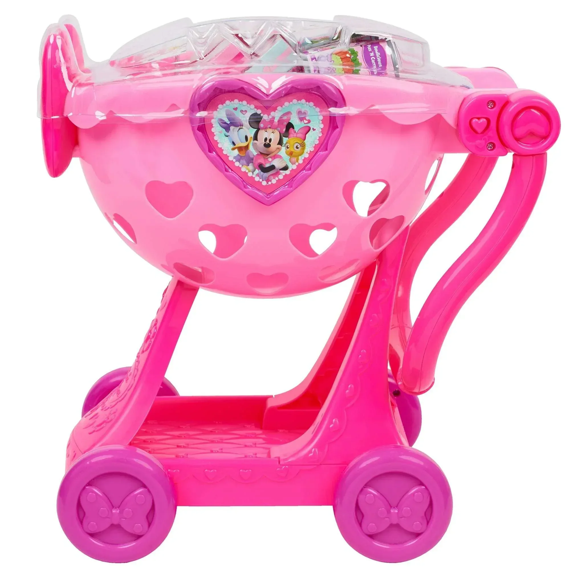 Disney Junior Minnie Mouse Bowtique Shopping Cart, 9-piece Plastic Grocery Set , Ages 3 and up - Image 2