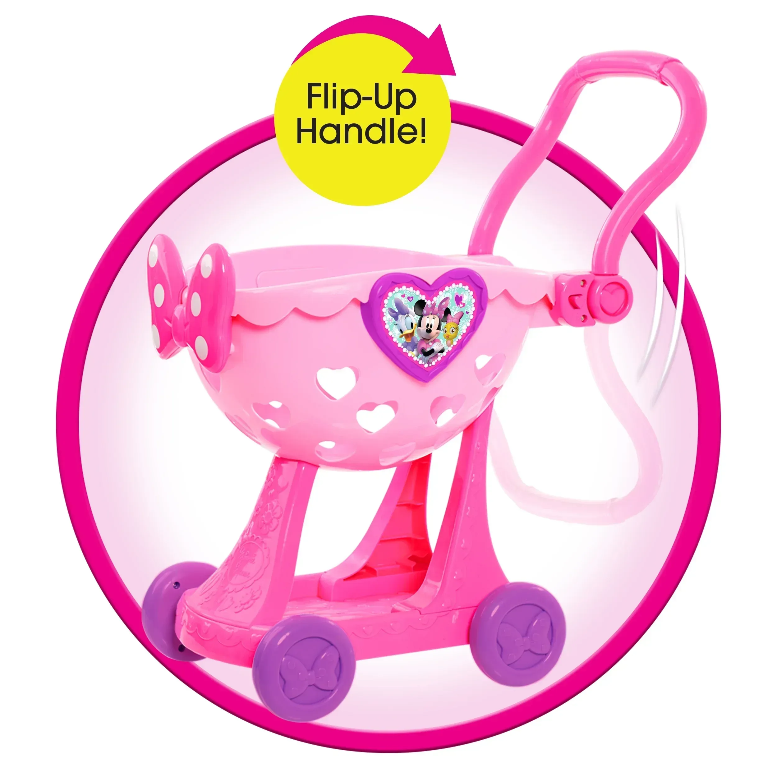 Disney Junior Minnie Mouse Bowtique Shopping Cart, 9-piece Plastic Grocery Set , Ages 3 and up - Image 2
