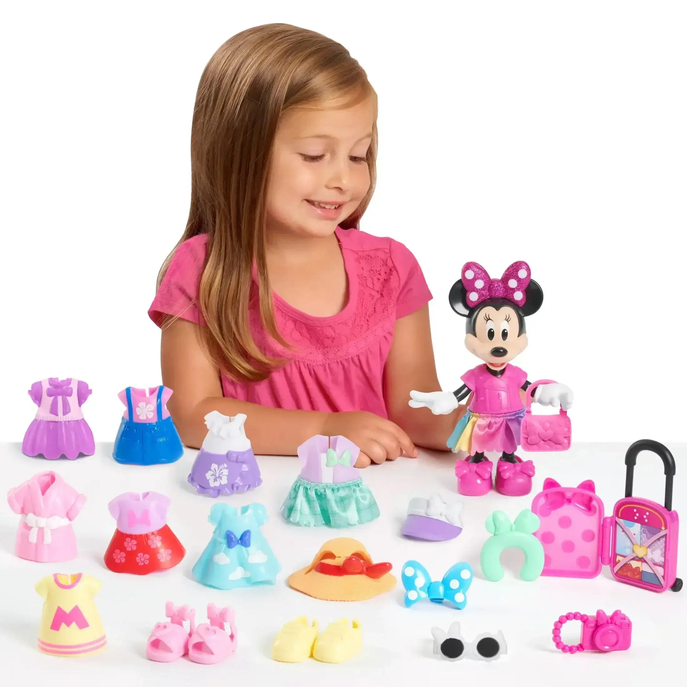 Disney Junior Minnie Mouse Fabulous Fashion Collection Articulated Doll and Accessories, 22-pieces Baby and Toddler Toys - Image 2