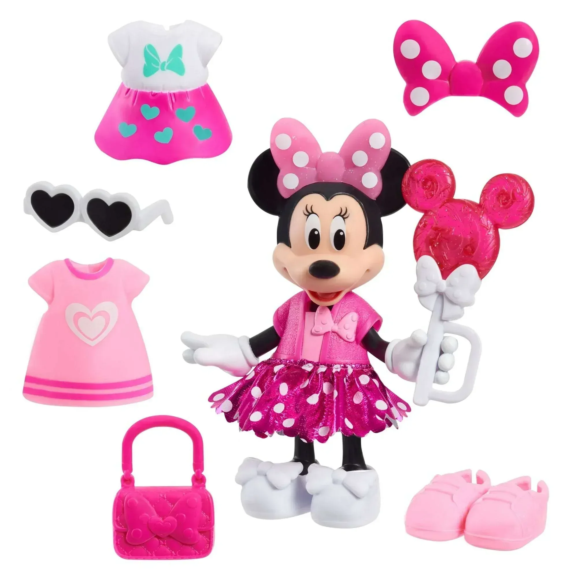 Disney Junior Minnie Mouse Fabulous Fashion Doll and Accessories, Pretty In Pink Baby and Toddler Toys - Image 3