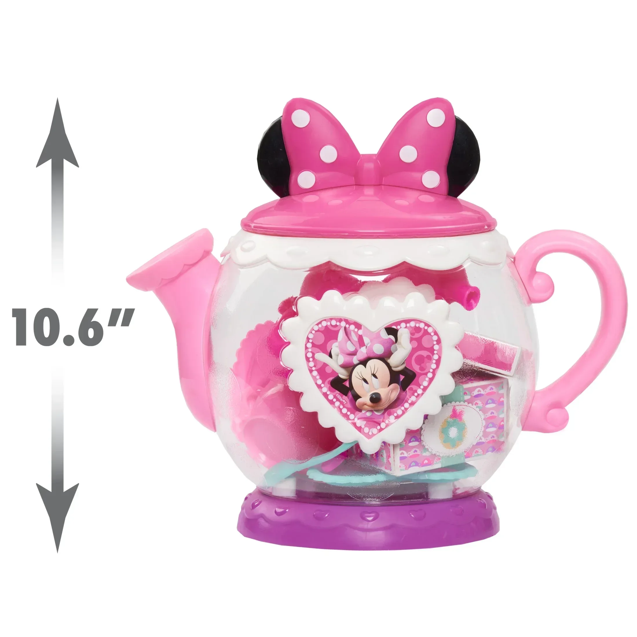 Disney Junior Minnie Mouse Terrific Teapot, Preschool Play Tea Set, 14 Pieces, Toddler Toys - Image 4