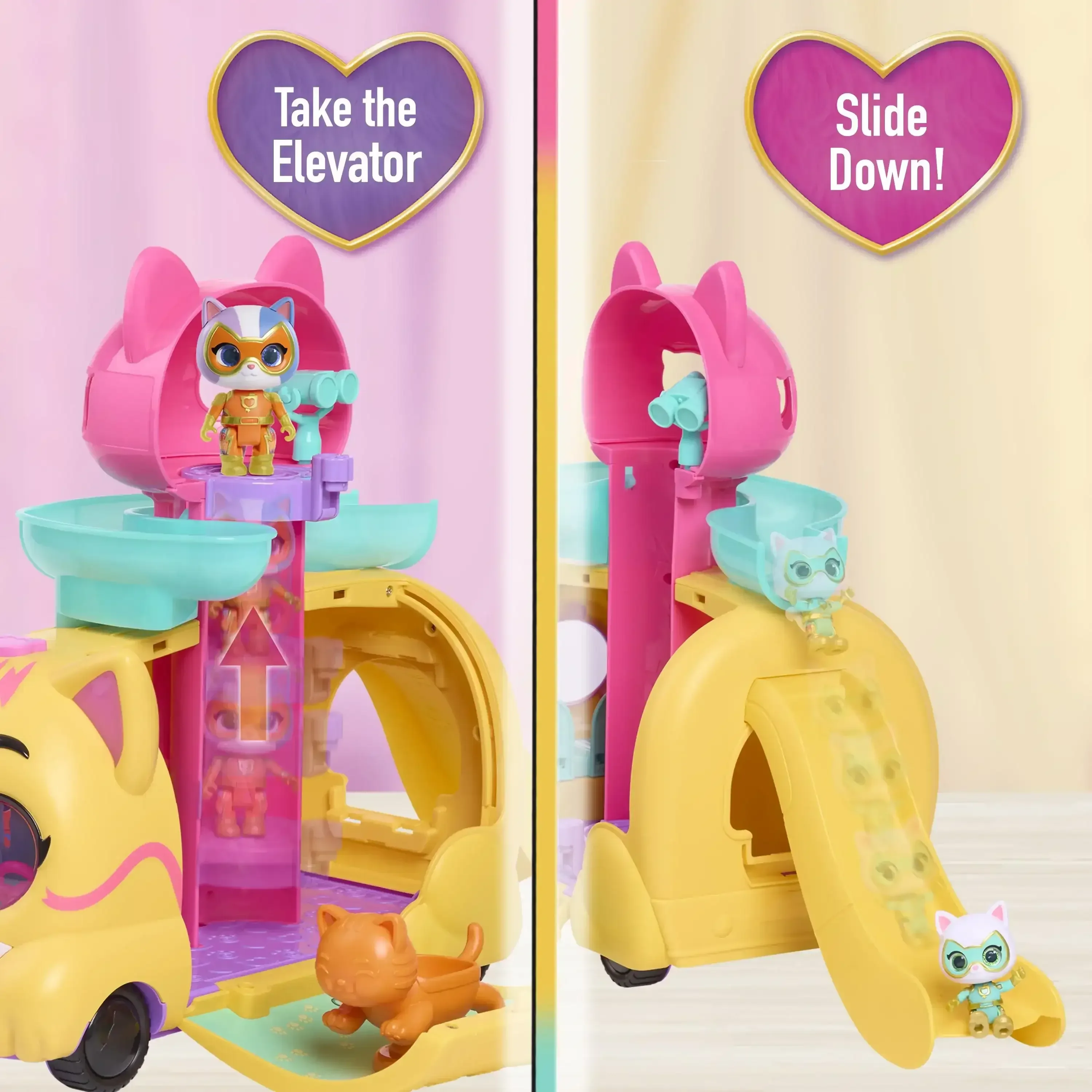 Disney Junior SuperKitties Purr ‘N’ Go Playset and Figures, 10-Pieces, Lights and Sounds - Image 4